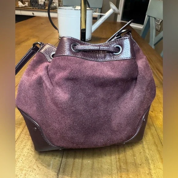 COACH Pristine Baby Mickie
Drawstring Shoulder Bag Suede - Picture 5 of 11